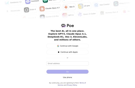 Poe – 聚合多平台 AI 接口的免费体验平台