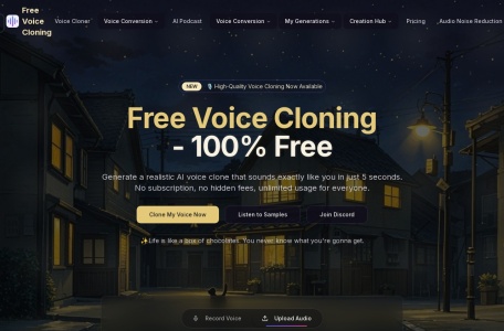 100% 免费AI 语音克隆 平台